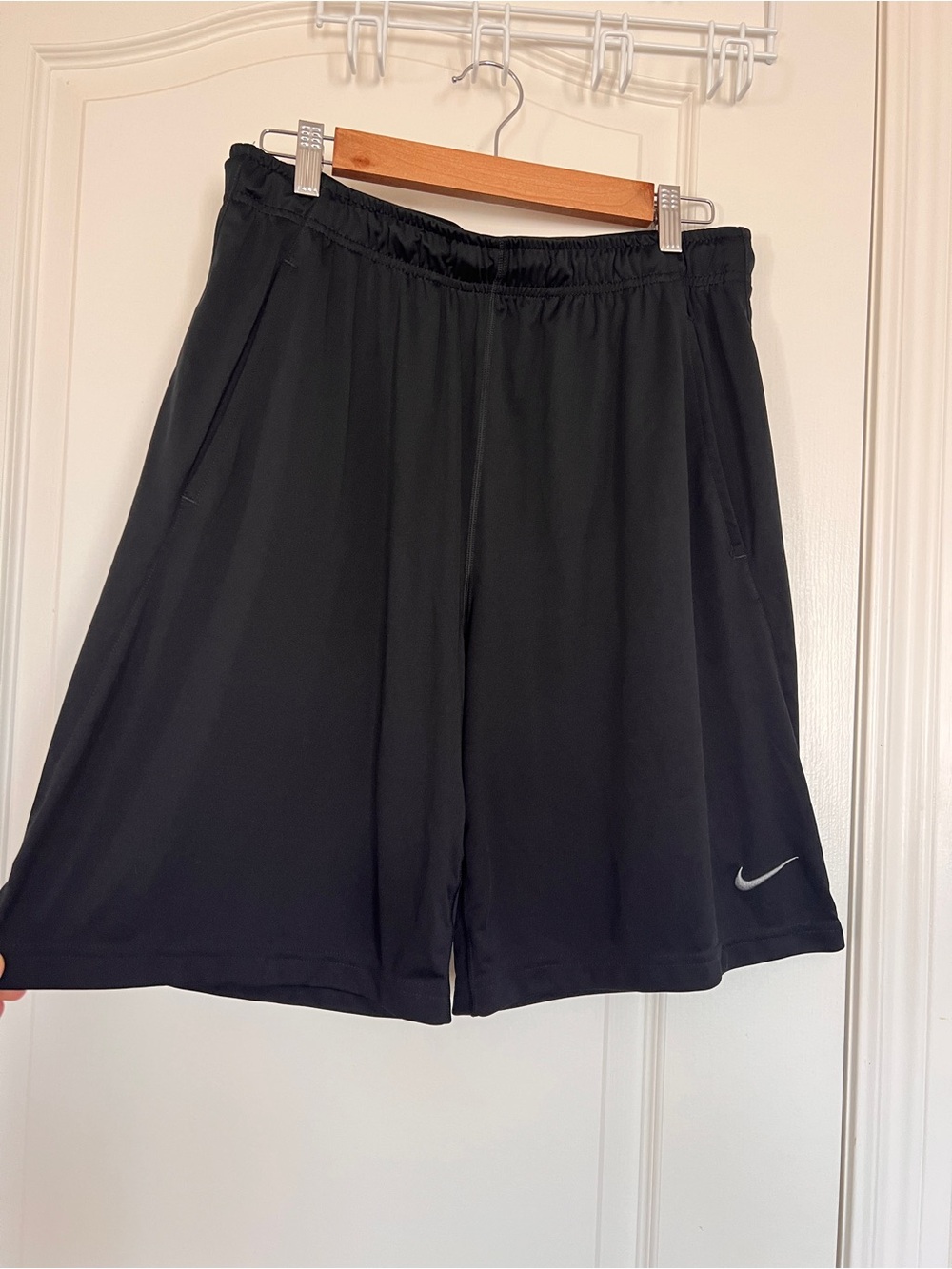 Nike Men’s Black Athletic Training Shorts with Swoosh